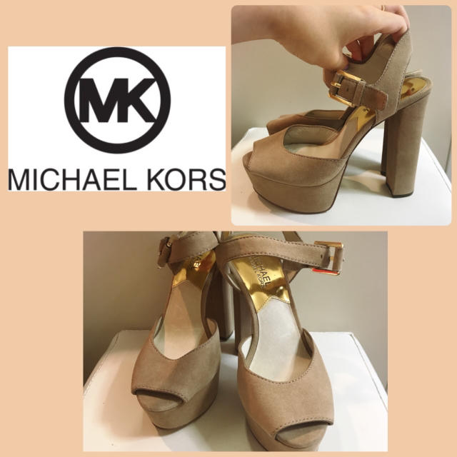 Michael Kors(マイケルコース)のマイケルコース♡ベージュスエード アンクルストラップ サンダル♡ レディースの靴/シューズ(サンダル)の商品写真