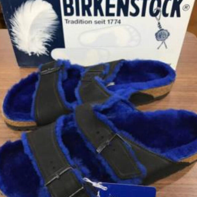 BIRKENSTOCK(ビルケンシュトック)の【Boogie様専用】BIRKENSTOCK  アリゾナ 黒×青 37 レディースの靴/シューズ(サンダル)の商品写真