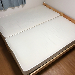 ムジルシリョウヒン(MUJI (無印良品))の無印良品 パイン材 シングルベッド ２台(シングルベッド)