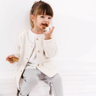 ザラキッズ(ZARA KIDS)のzarababy テクスチャーニットカーディガン(カーディガン/ボレロ)