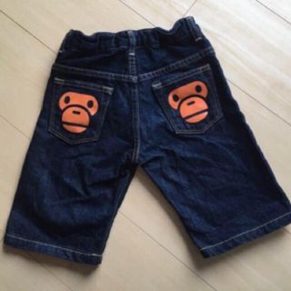 アベイシングエイプ(A BATHING APE)のBAPE KIDSベイプキッズ ハーフデニム110(パンツ/スパッツ)