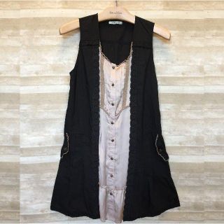 アクシーズファム(axes femme)のaxes femme　重ね着風ワンピース　M(ミニワンピース)