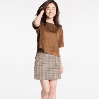 ユニクロ(UNIQLO)のUNIQLO ウールブランドミニスカート ガンクラブチェック(ミニスカート)