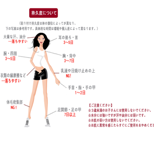 即購入OK★ミニ★タトゥーシール★M48★文字 レディースのファッション小物(その他)の商品写真