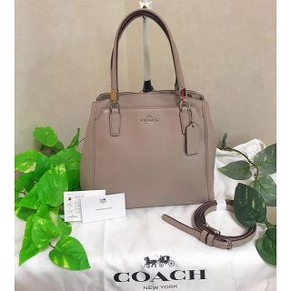 コーチ(COACH)の♡新品同様COACH レザー 2wayバッグ ピンクベージュ♡(ショルダーバッグ)