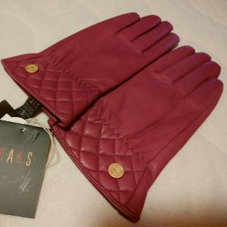 ダックス(DAKS)の新品　DAKS　ピンク皮手袋(手袋)