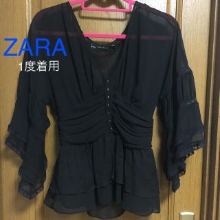 ザラ(ZARA)のZARA 1度着用シフォンブラウス(シャツ/ブラウス(長袖/七分))