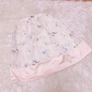 トッコ(tocco)の花柄 シアーチェック スカート ♡(ひざ丈スカート)