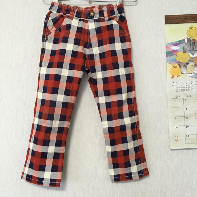 JUNK STORE(ジャンクストアー)のジャンクストアー チェック柄パンツ 100 キッズ/ベビー/マタニティのキッズ服男の子用(90cm~)(パンツ/スパッツ)の商品写真