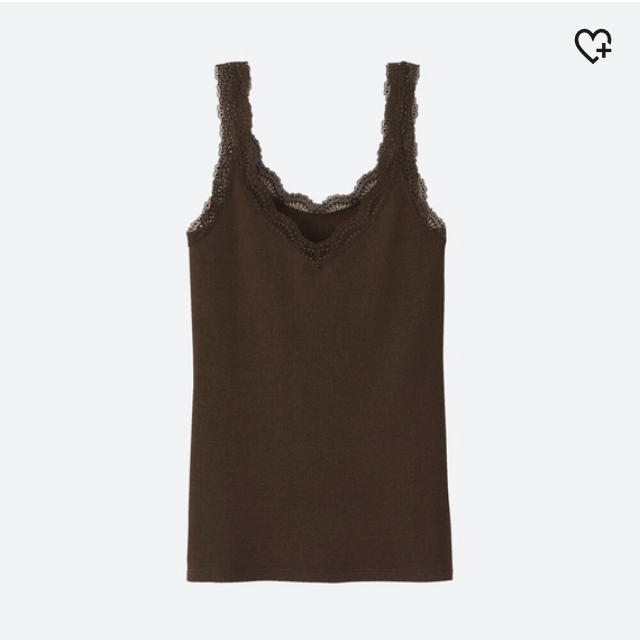 UNIQLO(ユニクロ)のユニクロ 2wayタンクトップ ダークブラウン dark brown レディースのトップス(タンクトップ)の商品写真