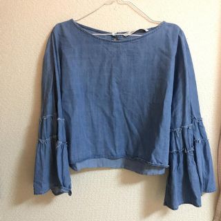 ザラ(ZARA)のザラ袖フリルT(カットソー(長袖/七分))