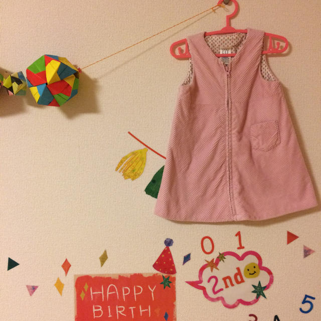 babyGAP(ベビーギャップ)のbabygap♡6-12m♡コーデュロイワンピース キッズ/ベビー/マタニティのベビー服(~85cm)(ワンピース)の商品写真