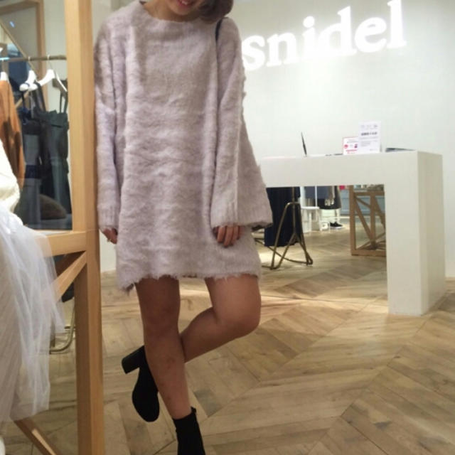 SNIDEL(スナイデル)の【美品】snidel ファーライクワンピース♡ライラック レディースのワンピース(ミニワンピース)の商品写真