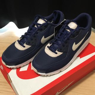 ナイキ(NIKE)の正規品 NIKE AirMax 90 ナイキ エアマックス ネイビー 青 白 (スニーカー)