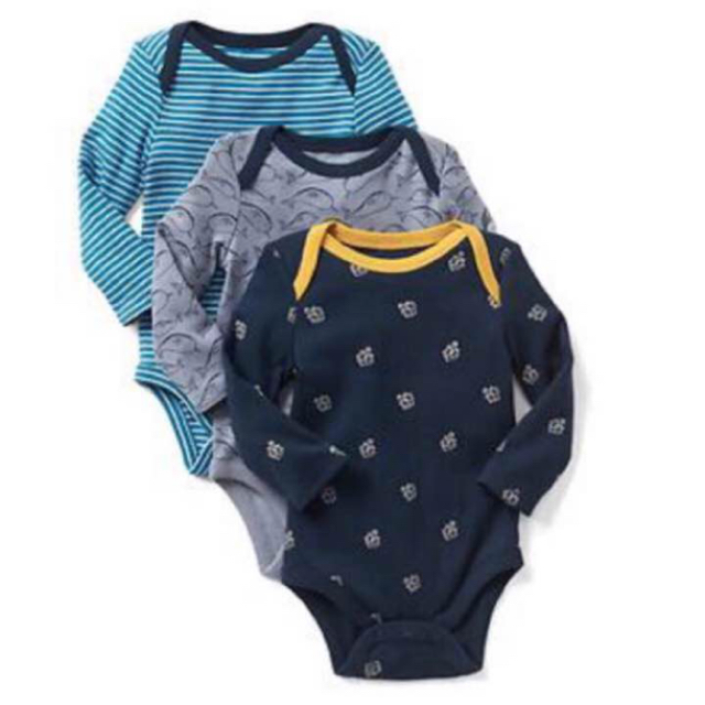 babyGAP(ベビーギャップ)のロンパース 長袖 60 グリーン ＆ 船乗ロンパース ＆ ロンパースマミー60 キッズ/ベビー/マタニティのベビー服(~85cm)(ロンパース)の商品写真