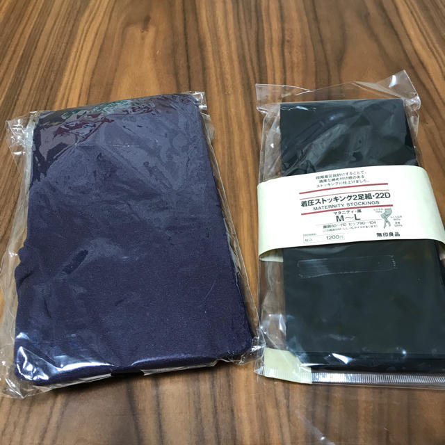 MUJI (無印良品)(ムジルシリョウヒン)の【新品】マタニティ ストッキング 無印☆着圧 キッズ/ベビー/マタニティのマタニティ(マタニティタイツ/レギンス)の商品写真