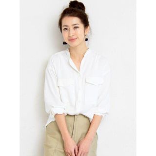 ビューティアンドユースユナイテッドアローズ(BEAUTY&YOUTH UNITED ARROWS)の●専用● マットサテンミリタリーブラウス(シャツ/ブラウス(長袖/七分))