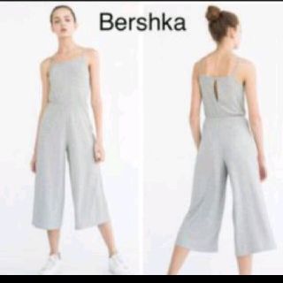 ベルシュカ(Bershka)のBershka XS リブ オールインワン  グレー(オールインワン)