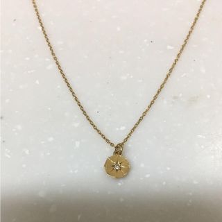 アガット(agete)のagete☆18k×ダイヤ コインネックレス‼︎(ネックレス)