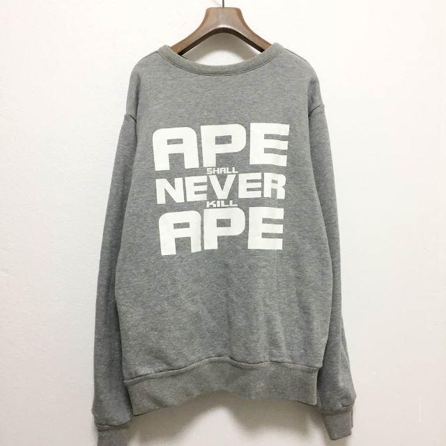 A BATHING APE　スウェットパーカー　XL　ブラウン　風神　雷神　4面