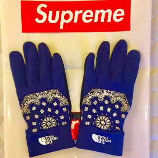 シュプリーム(Supreme)のシュプリームノースフェイス S  バンダナ柄(手袋)