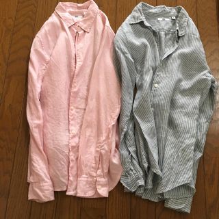 ユニクロ(UNIQLO)のセット♡リネンシャツ(シャツ/ブラウス(長袖/七分))