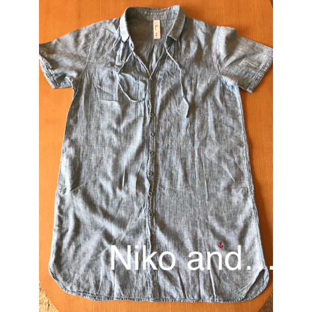 niko and...(ニコアンド)のnico and… ロングシャツ  シャツワンピ ワンサイズ レディースのトップス(シャツ/ブラウス(半袖/袖なし))の商品写真