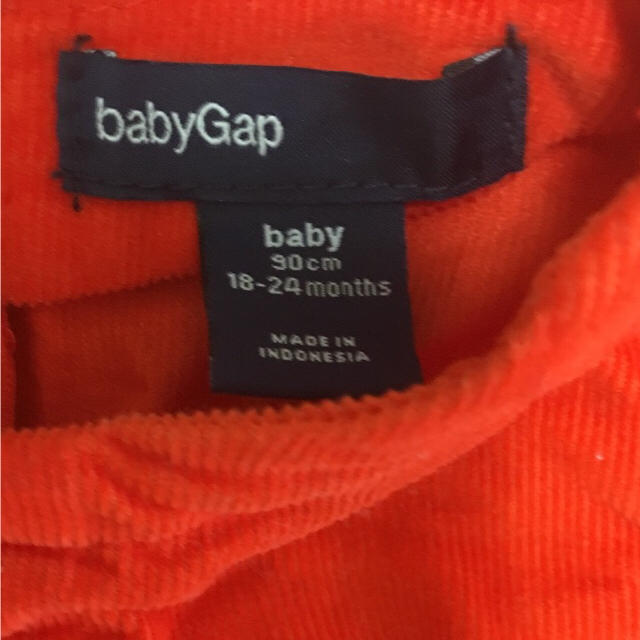 babyGAP(ベビーギャップ)のbabygap レッドオレンジ色のワンピース キッズ/ベビー/マタニティのキッズ服女の子用(90cm~)(ワンピース)の商品写真