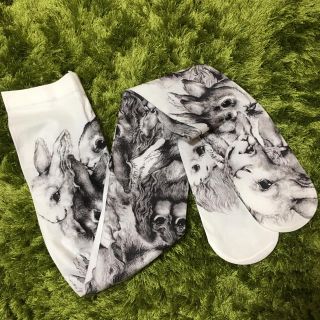 アチャチュムムチャチャ(AHCAHCUM.muchacha)の新品未使用 あちゃちゅむ ムチャチャ うさぎ柄タイツ(タイツ/ストッキング)