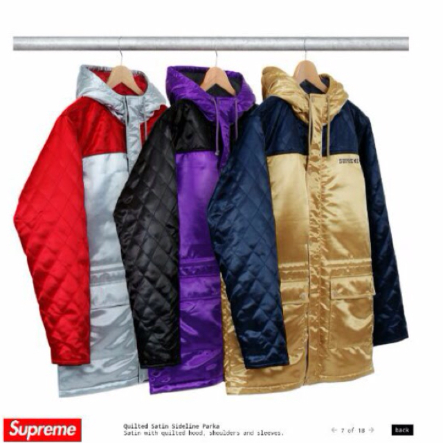 Supreme(シュプリーム)のsupreme 2014 aw ダウン シュプリーム S ベンチコート メンズのジャケット/アウター(ダウンジャケット)の商品写真