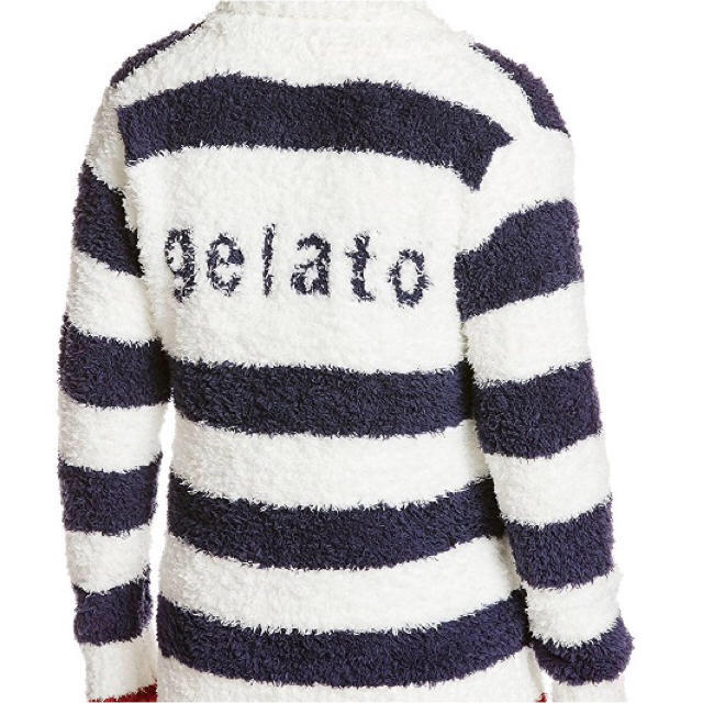 gelato pique(ジェラートピケ)の新品未使用タグ付き ジェラートピケオム サガラ刺繍ボーダーガーディガン グレー メンズのトップス(カーディガン)の商品写真