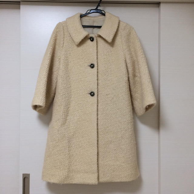PICCINのウールモコモココート 七分袖ウールコート