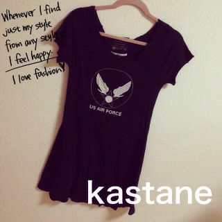 カスタネ(Kastane)のkastane プリントワンピース(ひざ丈ワンピース)