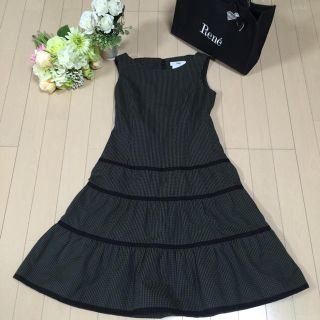 フォクシー(FOXEY)の【美品】ルネ♡秋色ティアードワンピース♡(ひざ丈ワンピース)