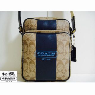 コーチ(COACH)の【送料無料】COACH コーチシグネチャーPVCストライプショルダーバッグ(ショルダーバッグ)