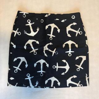 ジェイクルー(J.Crew)の美品☆J.CREW マリン柄スカート サイズ2(ミニスカート)