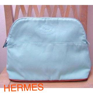 エルメス(Hermes)のHERMES 早い者勝ち！ポーチ ボリード トルース ベビー ブルー 美品(ポーチ)