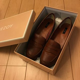 リゾイ(REZOY)の【新品 24.5】REZOY ローファー 茶色(ローファー/革靴)