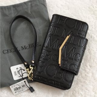 セシルマクビー(CECIL McBEE)の新品 セシルマクビー ミラー付きiPhone6/6s/7対応ケース ブラック(iPhoneケース)