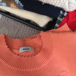 ミッシェルクラン(MICHEL KLEIN)のmillky orenge vintage  knit(ニット/セーター)