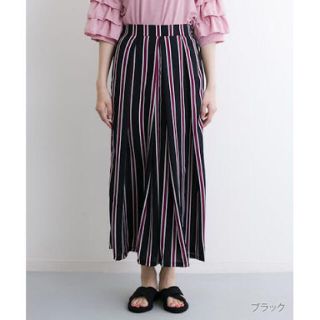 メルロー(merlot)のメルロー レジメンタル ストライプ ワイド パンツ マジェスティックレゴン(カジュアルパンツ)