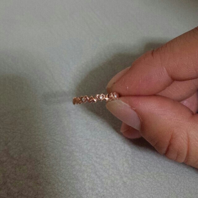 pink63様専用K10PGダイヤモンドリング レディースのアクセサリー(リング(指輪))の商品写真