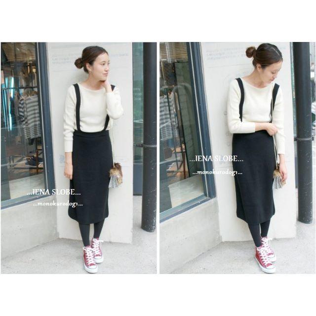 *IENA SLOBE イエナ リブプルオーバー×ジャンスカ ニットセットアップ