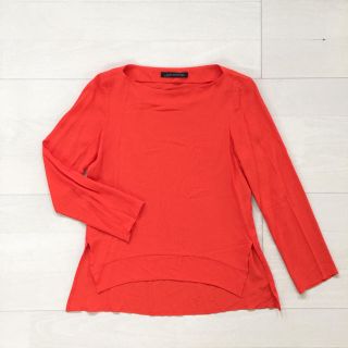 ザラ(ZARA)の超美品！ZARA オレンジ ブラウス カットソー(シャツ/ブラウス(長袖/七分))