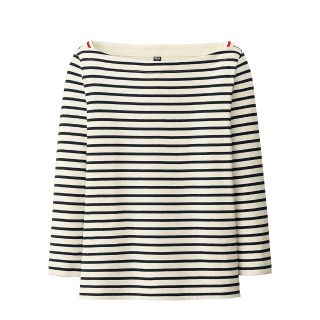 ユニクロ(UNIQLO)のUNIQLO ユニクロ ボーダーボートネック(カットソー(長袖/七分))