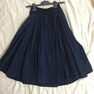 ザラ(ZARA)のzara♡黒×ネイビー フレアスカート(ひざ丈スカート)