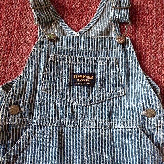 OshKosh(オシュコシュ)のOSHKOSH  baby ヒッコリーオーバーオール キッズ/ベビー/マタニティのベビー服(~85cm)(パンツ)の商品写真