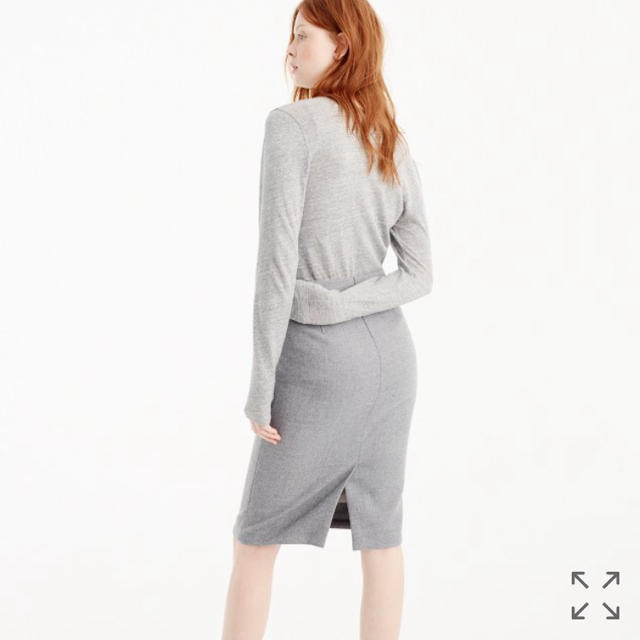 J.Crew(ジェイクルー)の美品☆J.CREW シルク混 No.2ペンシルスカート サイズ0 レディースのスカート(ひざ丈スカート)の商品写真