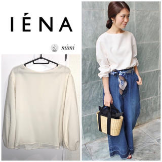 イエナ(IENA)の超美品❣️IENA ジョーゼット ボンディングブラウス ホワイト(シャツ/ブラウス(長袖/七分))