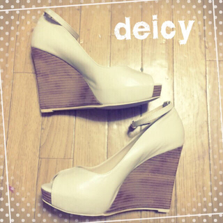 デイシー(deicy)のdeicy me couture デイシー ウェッジソール パンプスL 新品同様(ハイヒール/パンプス)